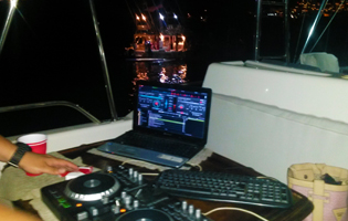 dj on  yacht Bahamas, Exumas
